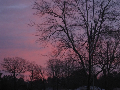 There's something about the dawn of a new day that gives my glasses a rose-colored hue. -- Photo by Pat Bean 